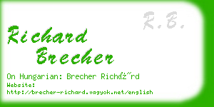 richard brecher business card